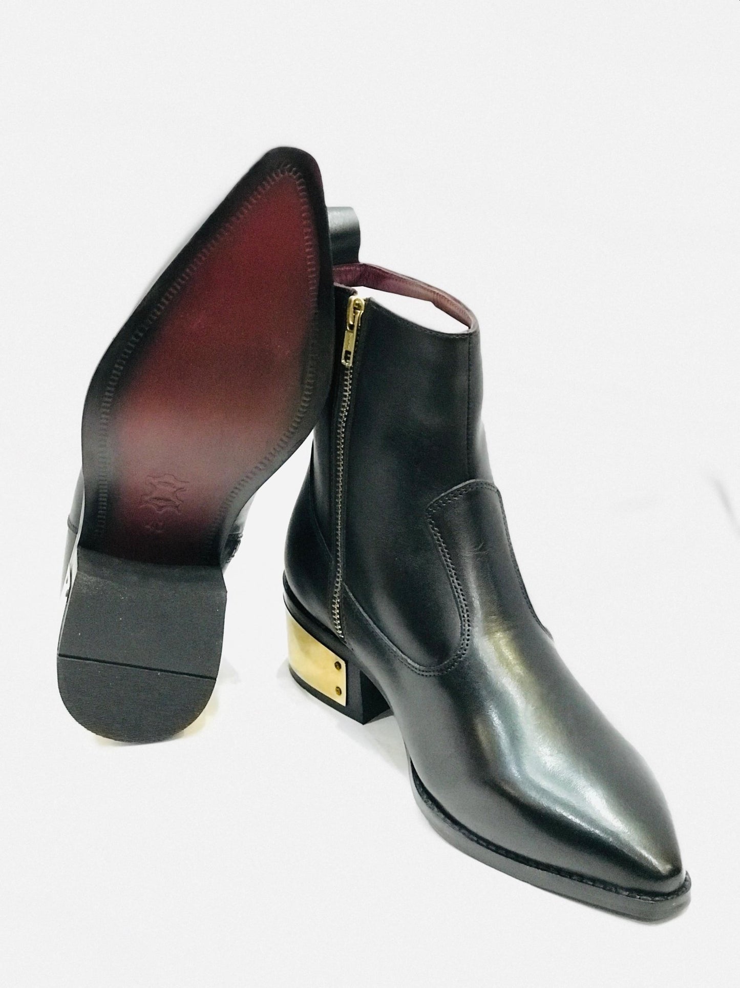 GodFather Series Golden Plate Cuban Heel Black - DYNOGEM