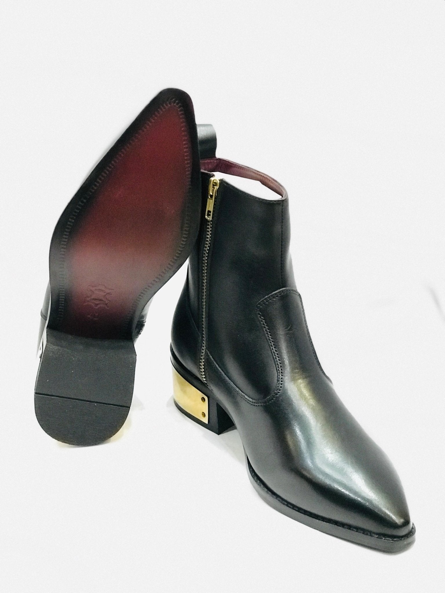 GodFather Series Golden Plate Cuban Heel Black - DYNOGEM