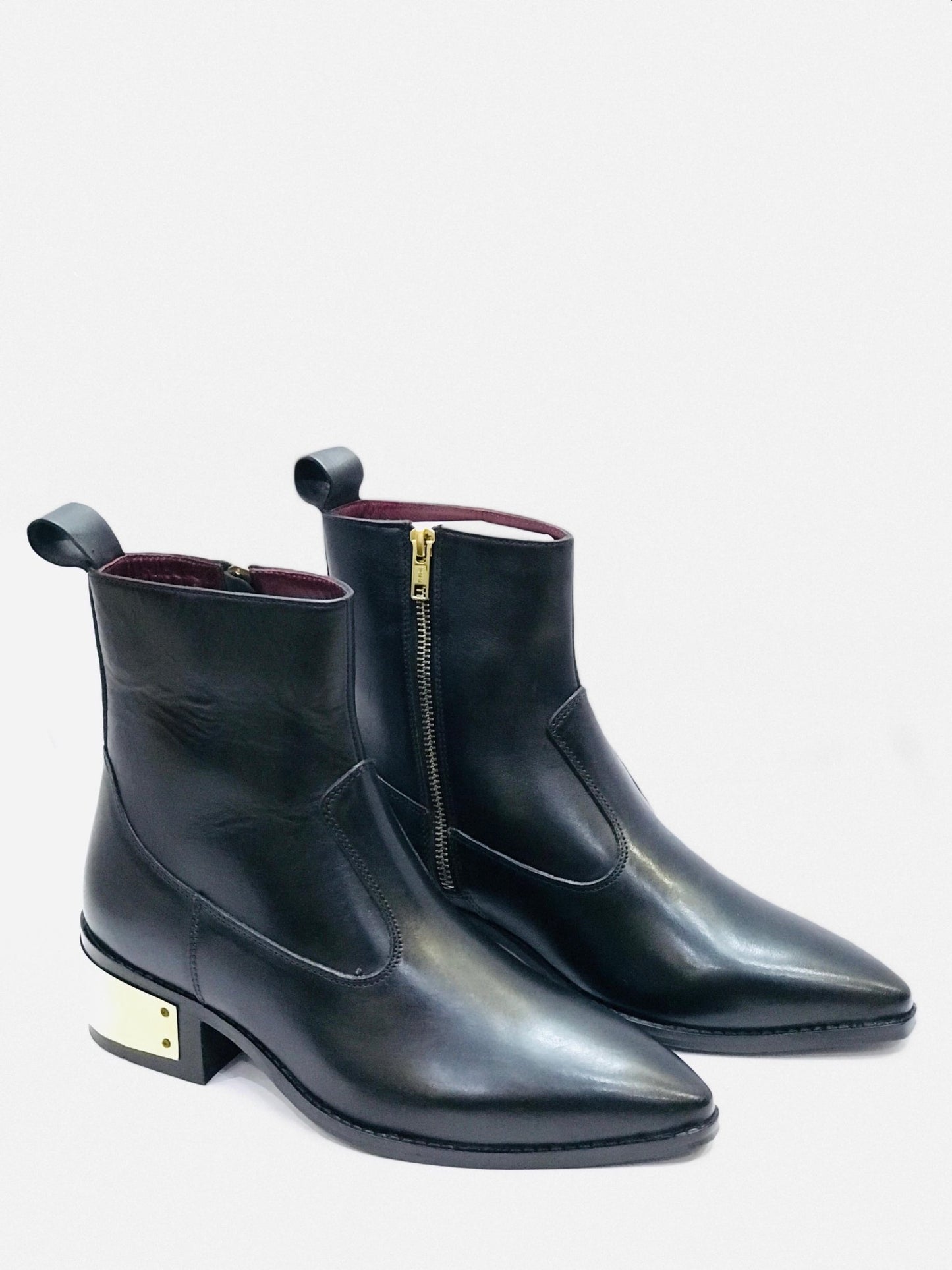 GodFather Series Golden Plate Cuban Heel Black - DYNOGEM