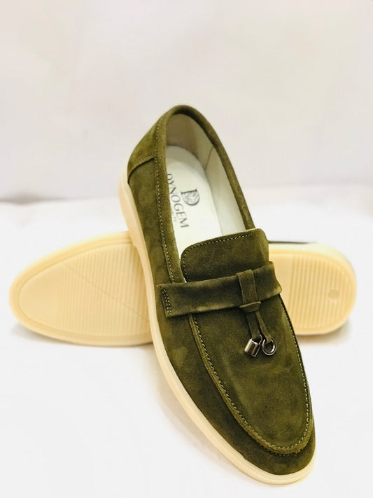 Dynogem Classy olive Green Loafers - DYNOGEM